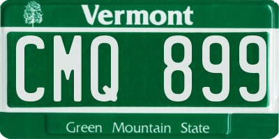 VT license plate CMQ899
