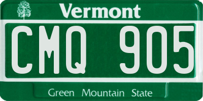 VT license plate CMQ905