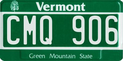 VT license plate CMQ906
