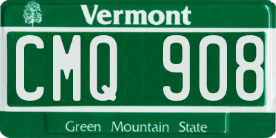 VT license plate CMQ908