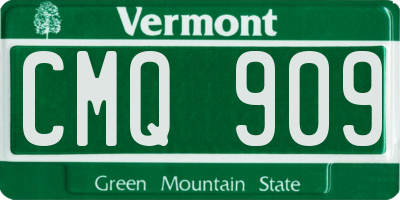 VT license plate CMQ909