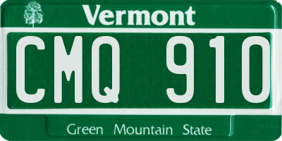 VT license plate CMQ910