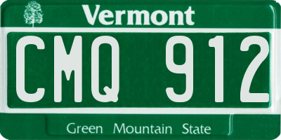 VT license plate CMQ912