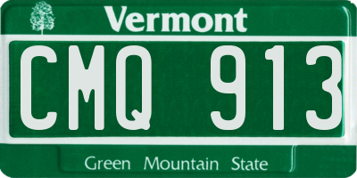 VT license plate CMQ913