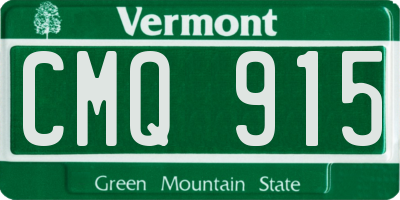 VT license plate CMQ915