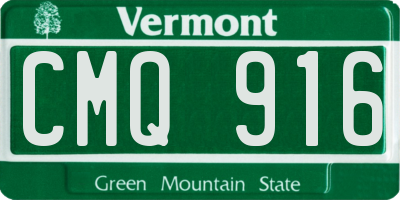 VT license plate CMQ916