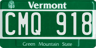 VT license plate CMQ918