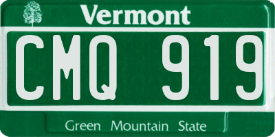 VT license plate CMQ919