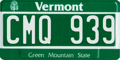 VT license plate CMQ939