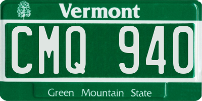VT license plate CMQ940