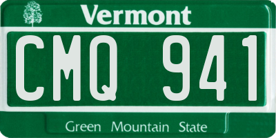 VT license plate CMQ941