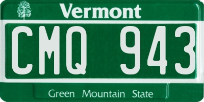 VT license plate CMQ943