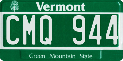 VT license plate CMQ944