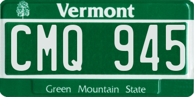 VT license plate CMQ945