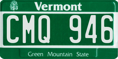 VT license plate CMQ946