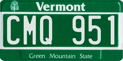 VT license plate CMQ951
