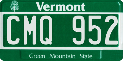 VT license plate CMQ952