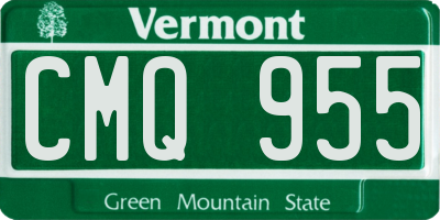 VT license plate CMQ955