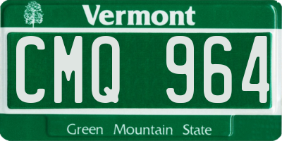 VT license plate CMQ964