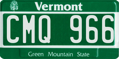 VT license plate CMQ966