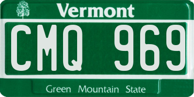 VT license plate CMQ969