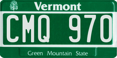 VT license plate CMQ970