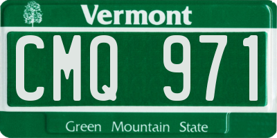 VT license plate CMQ971