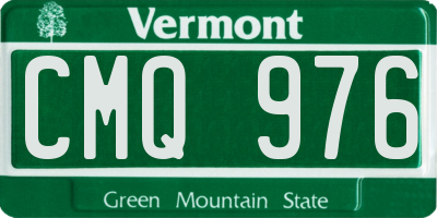 VT license plate CMQ976
