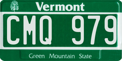 VT license plate CMQ979