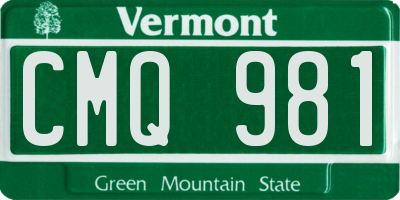 VT license plate CMQ981