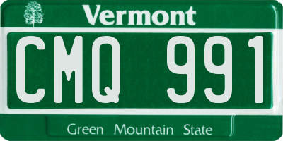 VT license plate CMQ991