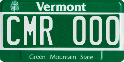 VT license plate CMR000