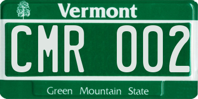 VT license plate CMR002