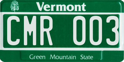 VT license plate CMR003