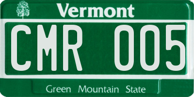 VT license plate CMR005