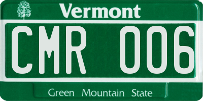VT license plate CMR006