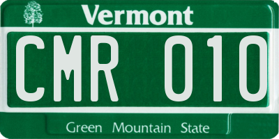 VT license plate CMR010