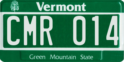 VT license plate CMR014