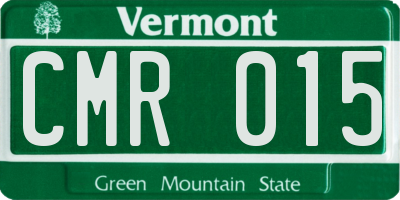 VT license plate CMR015
