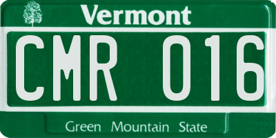 VT license plate CMR016