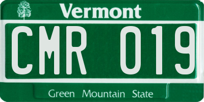 VT license plate CMR019