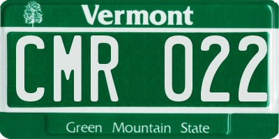 VT license plate CMR022
