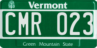 VT license plate CMR023