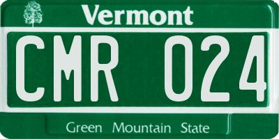 VT license plate CMR024