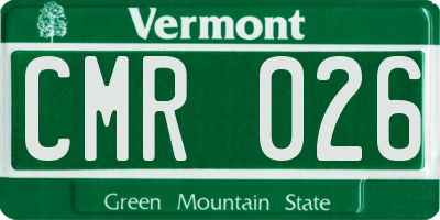 VT license plate CMR026
