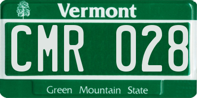 VT license plate CMR028
