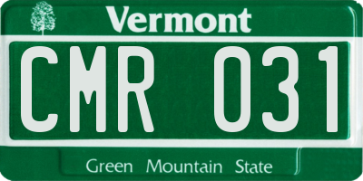 VT license plate CMR031