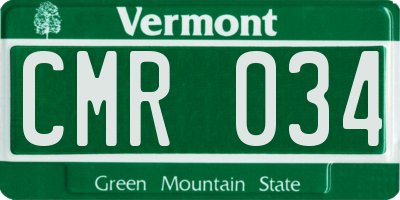 VT license plate CMR034