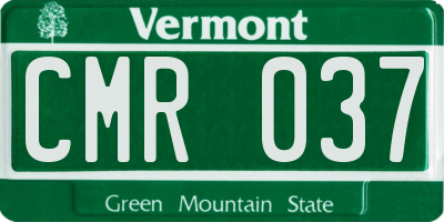 VT license plate CMR037