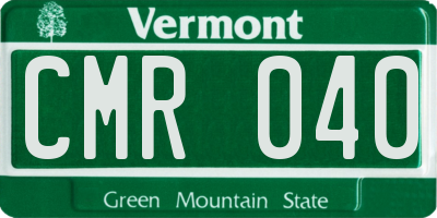 VT license plate CMR040